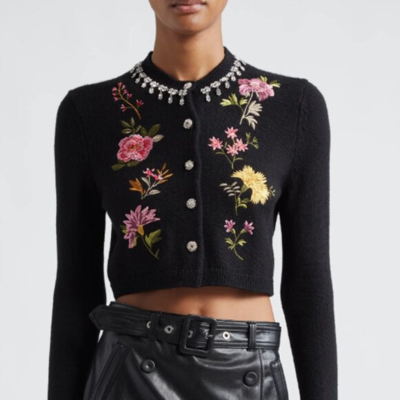 Cinq à Sept Isolde floral embroidered cardigan - SOLD OUT E-WHERE. New Condition - Picture 2 of 9